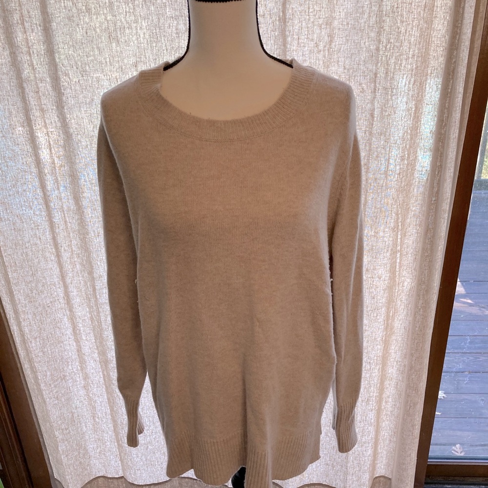 Oat colored tunic sweater